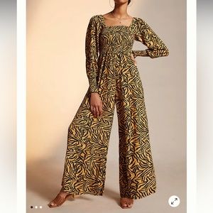 Kachel Tiger-Striped Jumpsuit